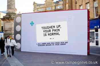 Giant Nurofen pill packet installation highlights the gender pain gap