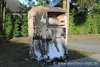 Altkleidercontainer in Petershagen angezündet