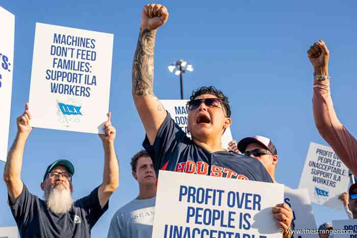 Slog AM: Dockworkers Strike, Iran Prepares to Strike Israel, Hometown Newspaper Snubs GOP AG Candidate Pete Serrano