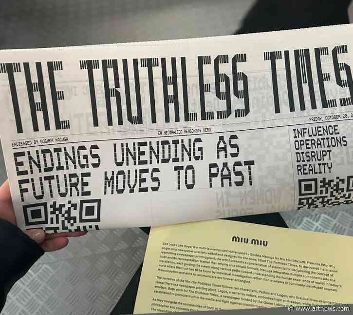 Goshka Macuga Installation Stars in Miu Miu Runway Show in Paris