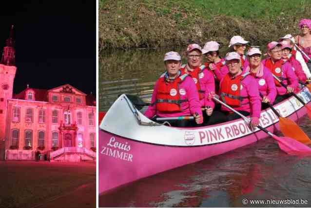Liers stadhuis kleurt roze voor de strijd tegen borstkanker: “Bewustzijn rond borstkanker te vergroten”