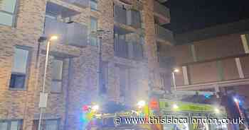 Two in hospital after fire which saw 50 people evacuated from flats