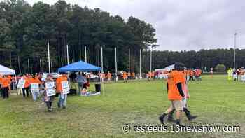 Dozens protest for better wages and protections at Port of Virginia