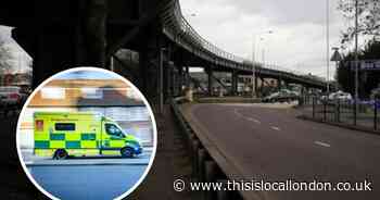 Motorcyclist left in hospital after crash at major roundabout in Romford