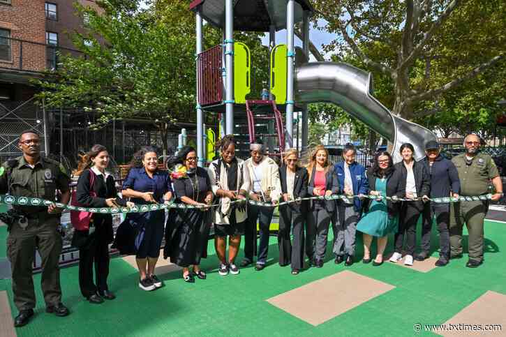 NYC Parks and NYCHA cut ribbon on playground improvements at Sotomayor Houses in Soundview