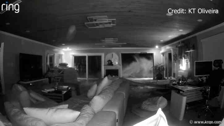 VIDEO: Helene waves and storm surge crash into Florida home as owners watch
