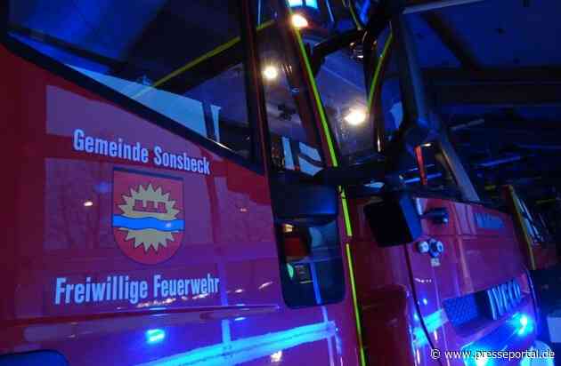 FW Sonsbeck: Brandeinsatz-Übung der Feuerwehr Sonsbeck