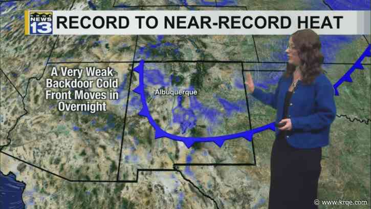 Cold front moves through tonight but temperatures stay warm for most