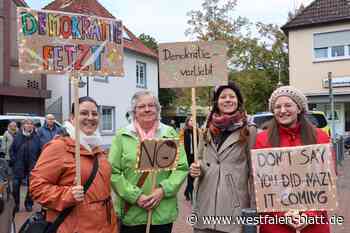 Rund 250 Teilnehmer zeigen Flagge für die Demokratie