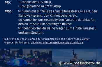POL-PPRP: Bist du fit für die Polizei? Teste es aus!