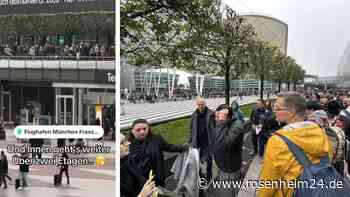 Völliges Chaos am Münchner Flughafen: Riesen-Schlange am Security Check-in