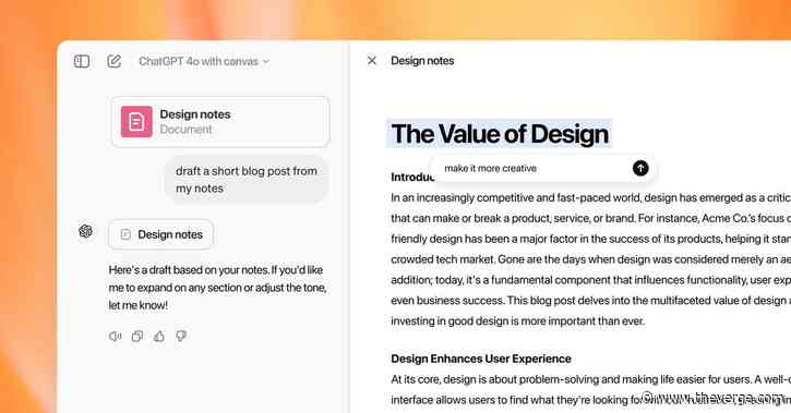 ChatGPT’s ‘canvas’ interface makes it easier to write and code