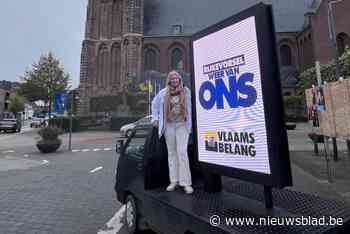 Vlaams Belang voert campagne met wagen met leds-scherm