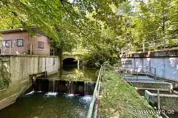 Das Wehr wird trockengelegt