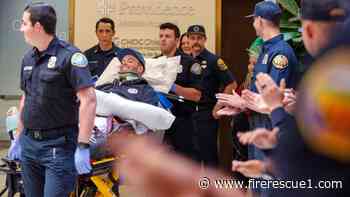 Calif. FF injured in fire truck rollover receives cheerful send-off to rehab