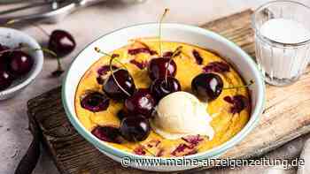 Süßspeise für kalte Herbsttage: Mandel-Clafoutis mit fruchtigen Kirschen