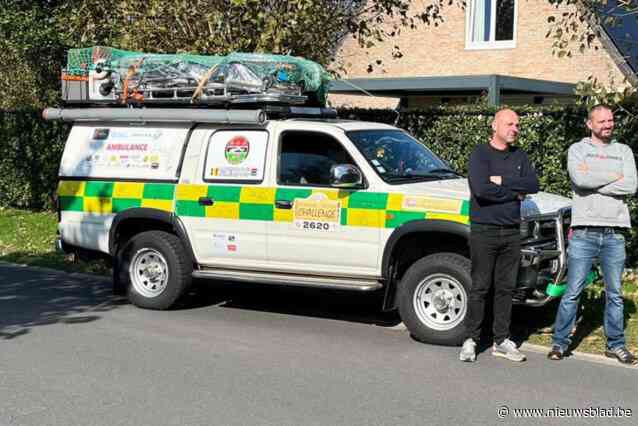 Brandweermannen Jens en Björn reizen met zelfgemaakte ambulance 7.200 kilometer naar Gambia: “Nu hebben ze enkel ezel en kar”