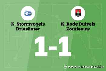 Delathuy redt punt voor Zoutleeuw tegen Drieslinter B
