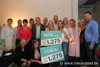 Hoeksken-Meivelling schenkt cheques van 1.275 euro aan vzw MOK en OOOC Luein (en promoot  nieuwe zaal)