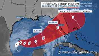 Tropical Storm Milton forms, will impact Florida's west coast next week