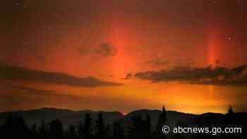 Solar flares may cause faint auroras across top of Northern Hemisphere