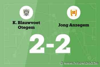 Blauwvoet Otegem en Jong Anzegem eindigen op 2-2-gelijkspel