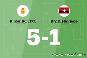 Kontich B beëindigt reeks nederlagen in de wedstrijd tegen Hingene