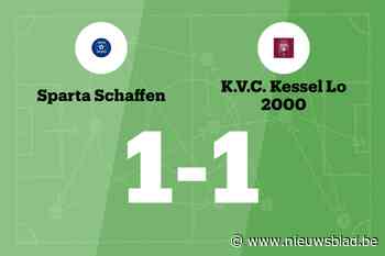 Kessel-Lo 2000 B speelt gelijk tegen Sparta Schaffen