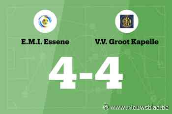 EMI Essene sleept gelijkspel uit de brand in de thuiswedstrijd tegen VV Groot Kapelle