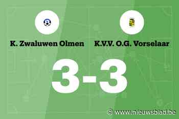 Olmen en Vorselaar verdelen de punten