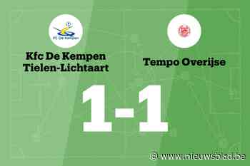 De Kempen speelt gelijk tegen Tempo Overijse