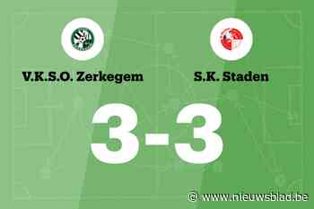 VKSO Zerkegem sleept gelijkspel uit de brand in de thuiswedstrijd tegen SK Staden C