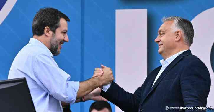 L’esordio di Viktor Orbán sul palco di Pontida: “Porteremo i migranti a Bruxelles. Salvini un eroe”. Lui: “Via la cittadinanza a chi delinque”