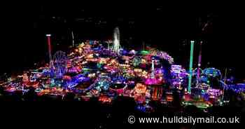 Hull Fair and MKM stadium light up city sky in stunning drone shots