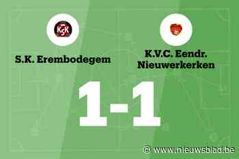 Eendracht Nieuwerkerken speelt gelijk tegen SK Erembodegem