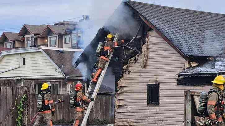 Update: Chilliwack firefighters tackle structure fire Sunday morning at vacant Second Avenue home