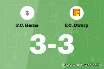 Herne sleept gelijkspel uit de brand in de thuiswedstrijd tegen Dworp