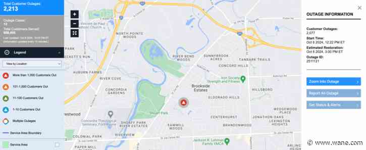 Over 2,000 without power in northeast Fort Wayne