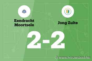 Eendracht Moortsele speelt gelijk in thuiswedstrijd tegen Jong Zulte