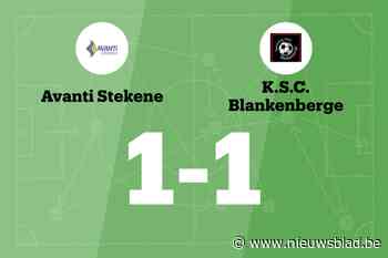 Avanti Stekene speelt thuis gelijk tegen SC Blankenberge