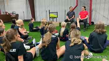 Olympians attend softball facility opening
