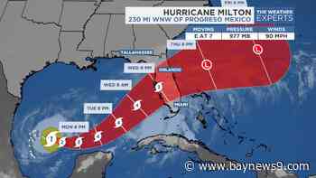 Milton continues to strengthen, will impact Florida's west coast Wednesday