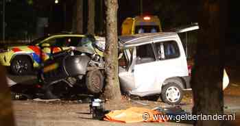 Persoon overleden nadat auto tegen boom crasht, twee inzittenden zwaargewond