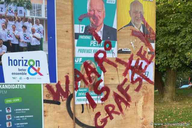 Verkiezingsaffiches  besmeurd: politie onderzoekt mogelijk dreigement