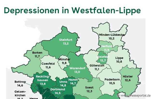 AOK-Gesundheitsatlas: Fast eine Million Menschen in Westfalen-Lippe leiden unter Depressionen - große regionale Unterschiede