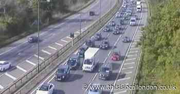 Person found injured after two-car crash on M4 in London