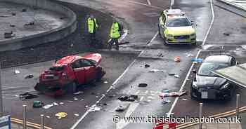 Three people rushed to hospital after car crash on major Park Royal road