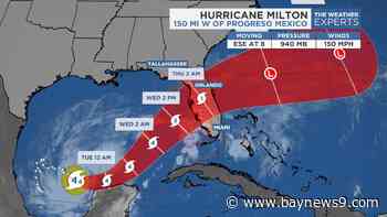Milton strengthens into a Category 4 hurricane
