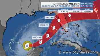 Milton now an intense Category 5 storm with 175 mph winds; Warnings, watches issued
