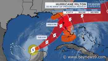 Milton remains Category 5 storm with 165 mph winds